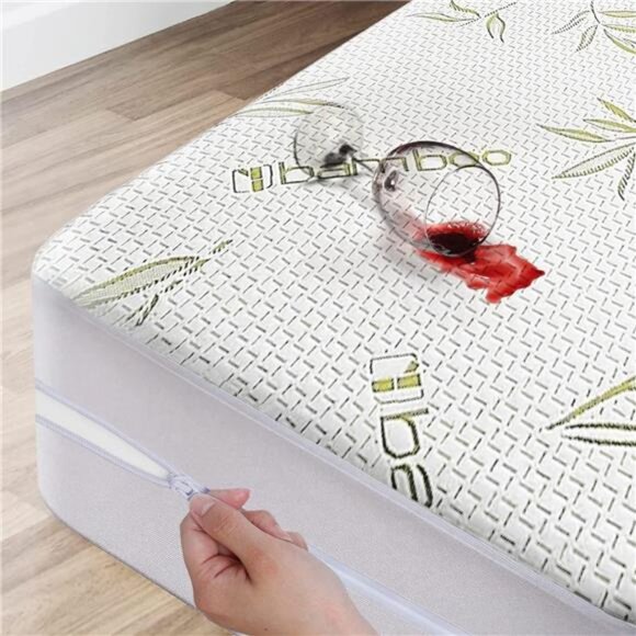 Mattress Protector with Zipper - 100% Waterproof Queen Size Cooling - Picture 1 of 7